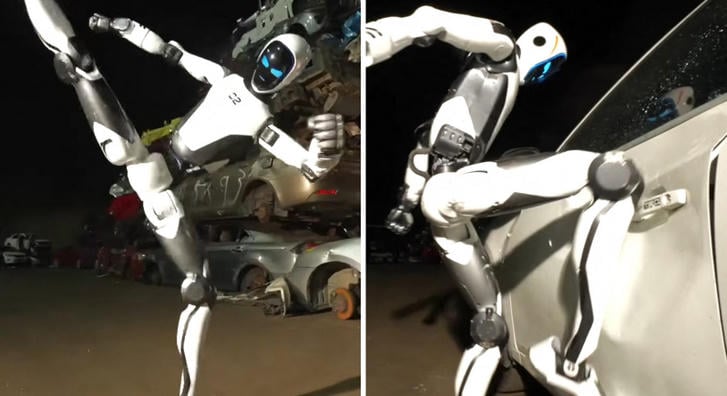 Bemutatták a szuperhősrobotot, amely puszta kézzel emel fel egy autót