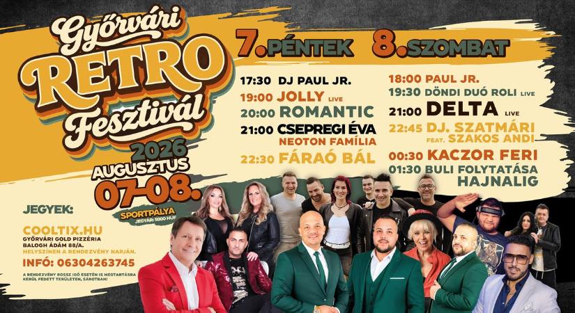 Csepregi Éva, a Delta és a Romantic is érkezik – kétnapos retro fesztivál lesz Győrváron