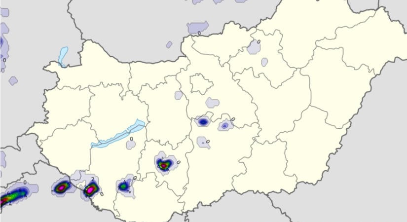 Térképeken mutatjuk, merre várhatók záporok, zivatarok a hidegfrontból, óráról órára