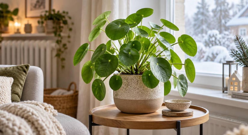 A pénzlevelű pilea a fűtés mellett gyorsan elgyengül: ide tedd télen, és új hajtásokat hoz