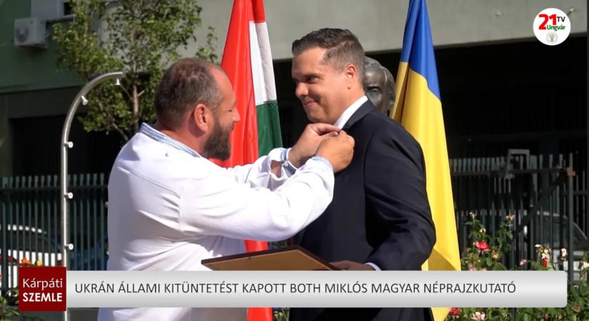 Ukrán állami kitüntetést kapott Both Miklós magyar néprajzkutató (videó)