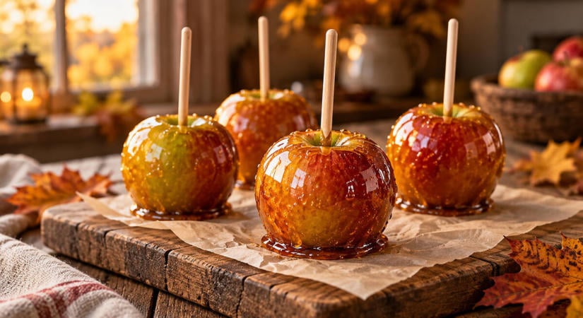 Így készül a karamellás alma pálcikán angol módra – A Halloween buliban tarolni fog