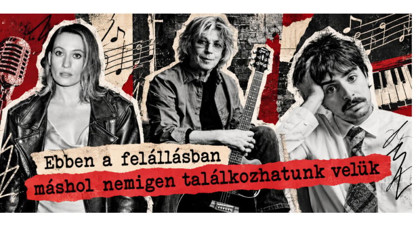 Bródy János, Schoblocher Barbara és Fekete Giorgio egy színpadon