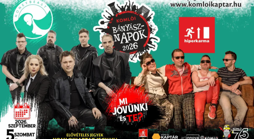 A Wellhello és a Hiperkarma is fellép a komlói bányásznapokon