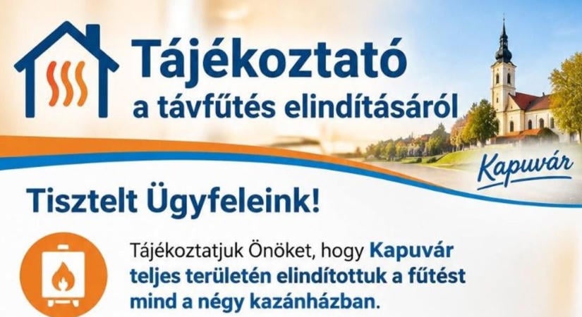 Kapuváron megkezdte a fűtést a hőszolgáltató, mutatjuk a fogyasztók feladatait
