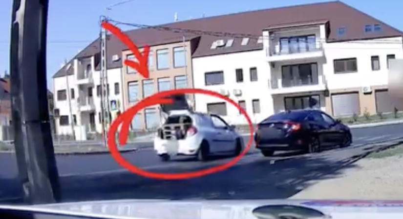 Nem mindennapi rendőri hajsza: raklapokkal, nyitott csomagtartóval menekült az autós