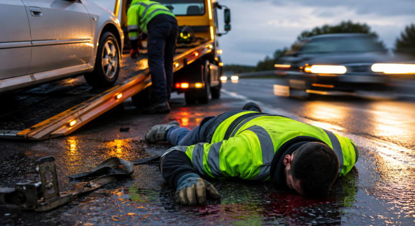 Elütötték az autómentőt, miközben egy bajba jutott sofőrnek segített (VIDEÓ)