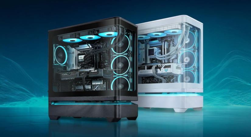 Ismét egy "lebegő" dizájnú, GPU-szellőzésre figyelő házzal jelentkezett az ASUS