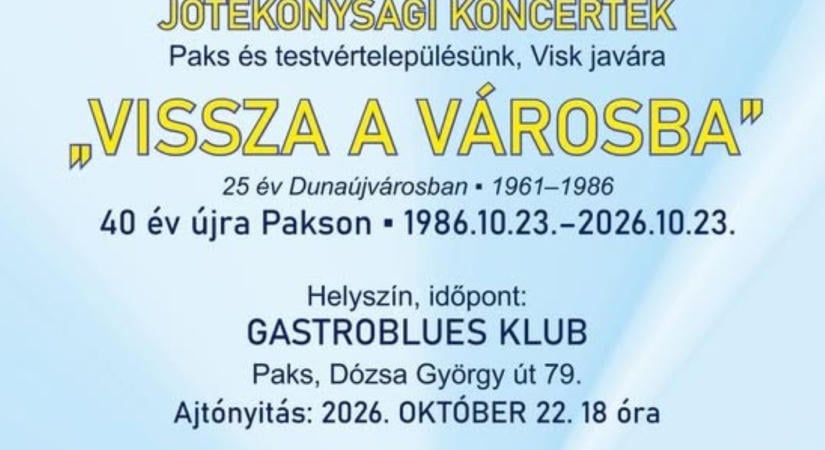Vissza a városba – jótékonysági koncert