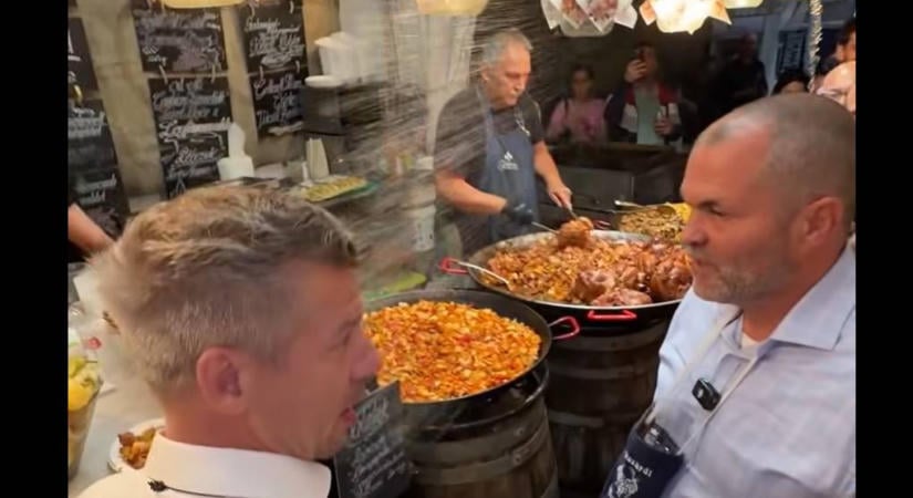 Magyar Péter nem mindenkinek jött be a Szekszárdi Szüreti Napokon: egy férfi borral locsolta le a miniszterelnököt a tömegben
