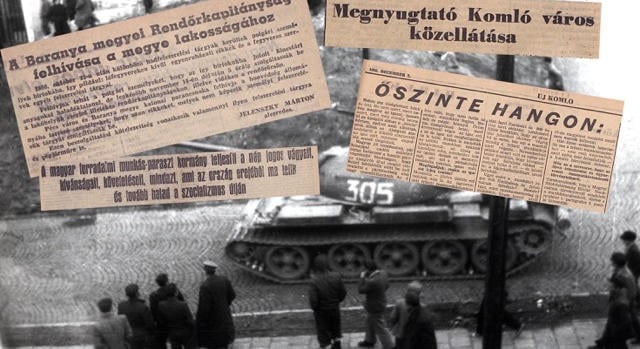 Erről írtak a komlói újságok 1956. október 23. után