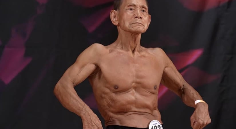 60 évesen volt a csúcson, 90 évesen is bajnok – ez a titka a japán testépítőnek, aki még Schwarzeneggerrel is versenyzett