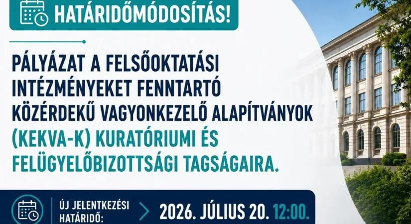 Módosult a KEKVA-pályázatok jelentkezési határideje