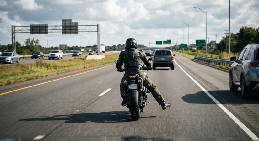 Ne ijedjen meg, ha ezt csinálja a motoros előzés után – egészen mást jelent, mint gondolná