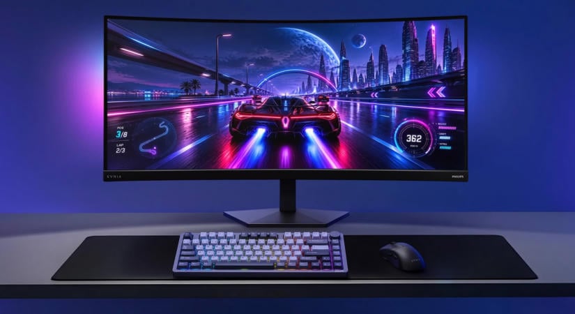 Világelső gamer monitorral rukkolt elő a Philips – Az új modell 36 hüvelykes képátlóval érkezik és 260 Hz-re képes