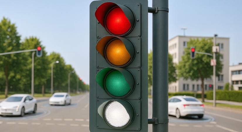 Jön a közlekedési lámpa negyedik színe: Íme, mit jelent és mire szolgál