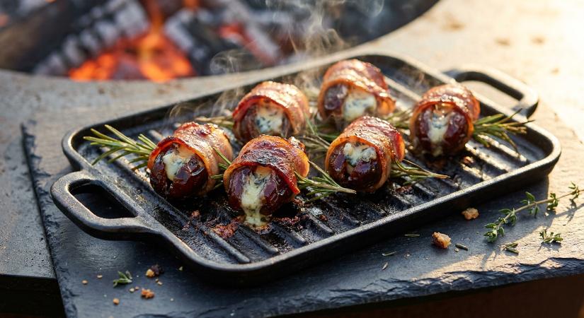 Kéksajttal töltött, baconbe tekert datolya - a falatka, ami mindig elsőként fogy el