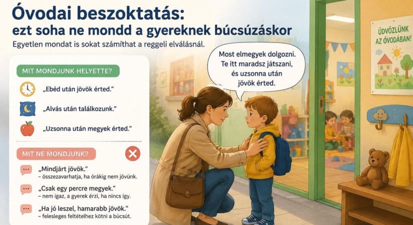 Óvodai beszoktatás: ezt soha ne mondd a gyereknek búcsúzáskor