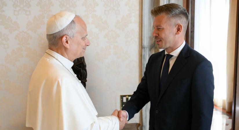 A mesterséges intelligencia is szóba került Magyar Péter a katolikus egyházfővel tartott találkozóján