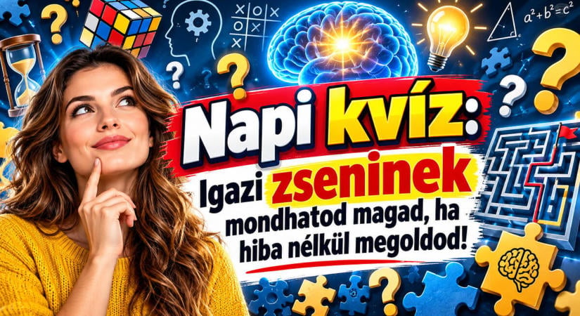 Napi kvíz: Igazi zseninek mondhatod magad, ha hiba nélkül megoldod!