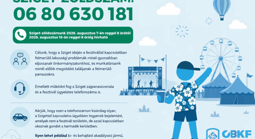 Idén is ingyenesen hívhatják Sziget-zöldszámunkat