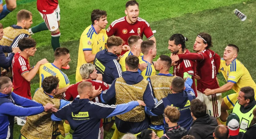 Itt az ukránok győztes gólja és a meccsvégi balhé – videók