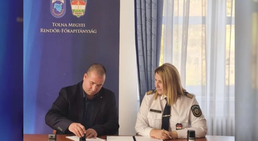 Együttműködési megállapodást írt alá a Tolna Megyei Rendőr-főkapitányság és a Kaposszekcsői Polgárőr Egyesület