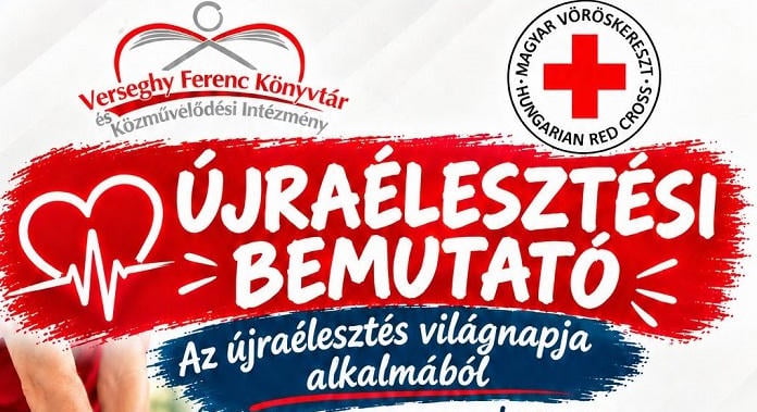 Újraélesztési bemutató és véradás lesz pénteken a Verseghy könyvtárban
