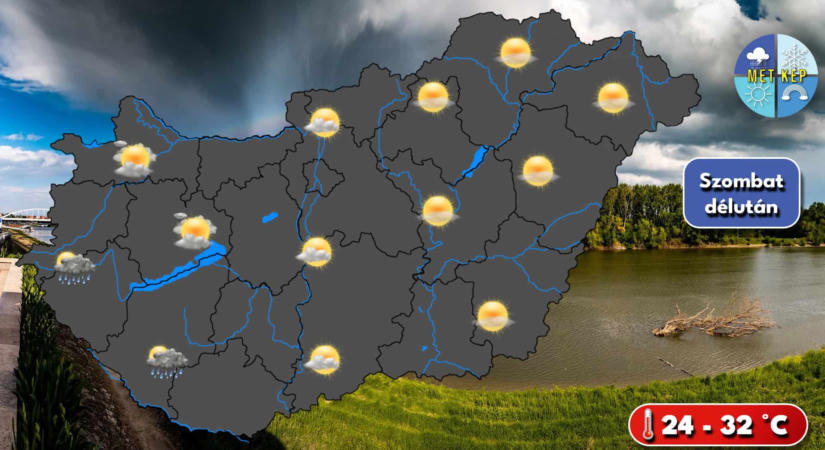 Szeles lesz az idő szombaton, Dunántúlon több felhő, keleten több napsütés
