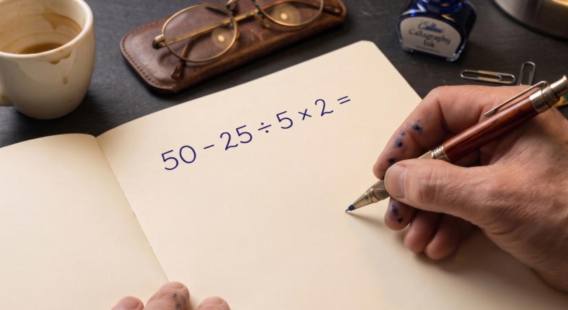 Mennyi 50 – 25  5  2? Első ránézésre ez egy egyszerű számítás, de csak kevesen tudják a helyes választ!