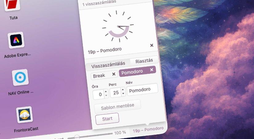 Pomodoro funkció a Vivaldi böngészőben