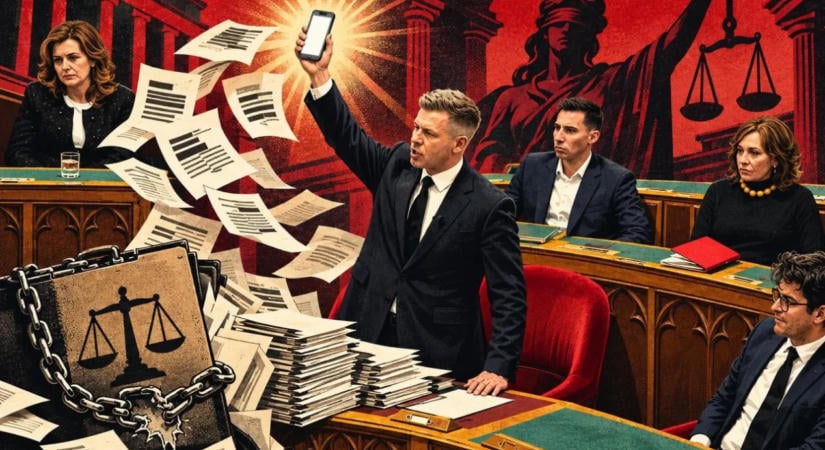 Magyar Péter a volt főügyész üzenetét mutatta be