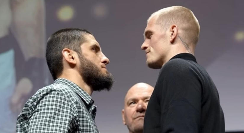 Ian Garry Islam Makhachev fölé tornyosult a UFC 330 farkasszemnézésekor