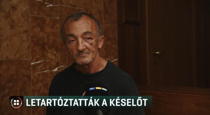 Videó: Dohánybolti kamera rögzítette a debreceni késelést: pulóverével próbálta megmenteni a szíven szúrt fiút a biztonsági őr