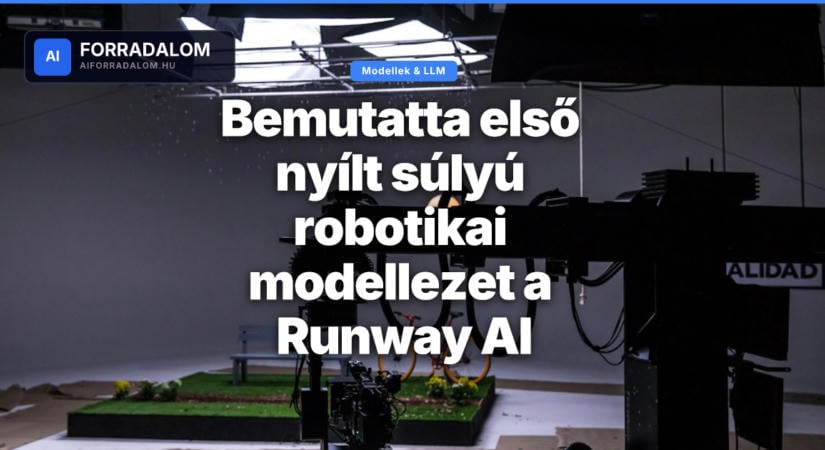 Bemutatta első nyílt súlyú robotikai modellezet a Runway AI