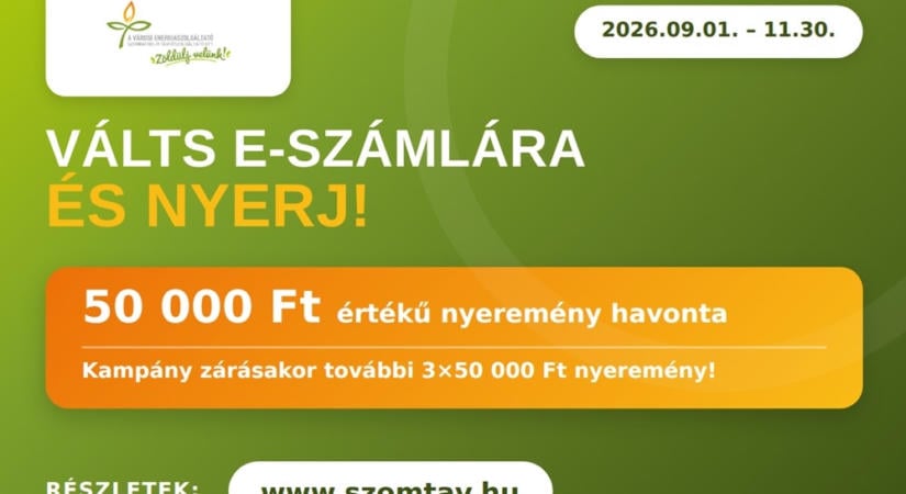 Elkezdődött a TÁVHŐ E-számla kampányának 2. szakasza!