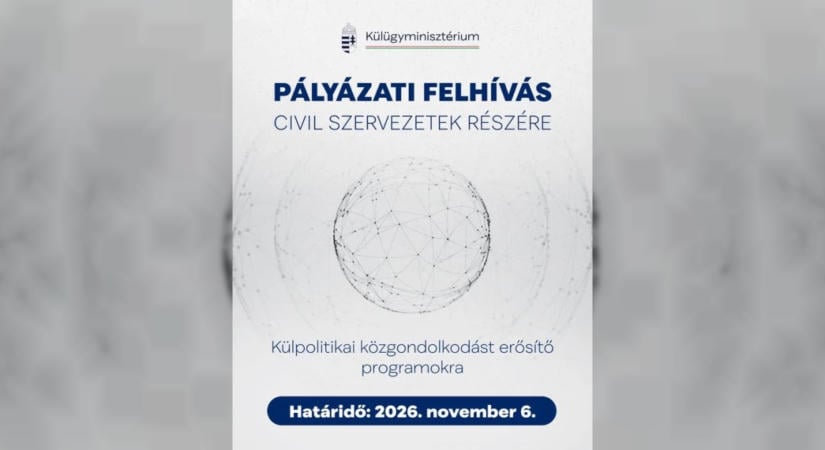 Civil pályázatot hirdetett a Külügyminisztérium a külpolitikai közgondolkodás erősítésére