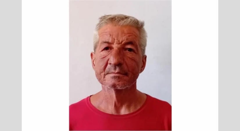 Eltűnése miatt keresi a Hódmezővásárhelyi Rendőrkapitányság az 56 éves Gellért Ferencet