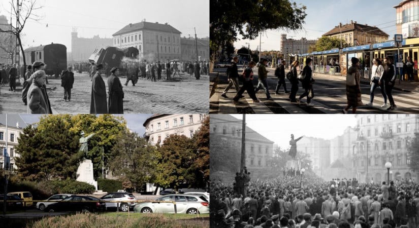 Akasztott ÁVO-s a Nagykörúton, babakocsi a koporsó helyén – bemutatjuk a forradalom helyszíneinek mai képét