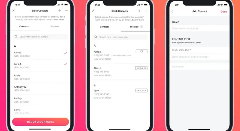 Telefonszám alapján is lehet tiltani embereket a Tinderen