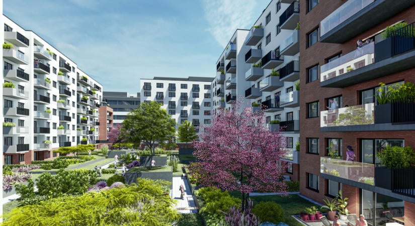 Új városi komplexum születik a Szikra Nyomda helyén – már elérte legmagasabb pontját a Parkside Residence