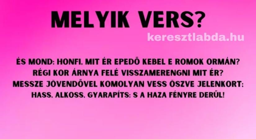 Irodalom feladat: Huszt, kötelező volt, de tudod, kinek a tolla?