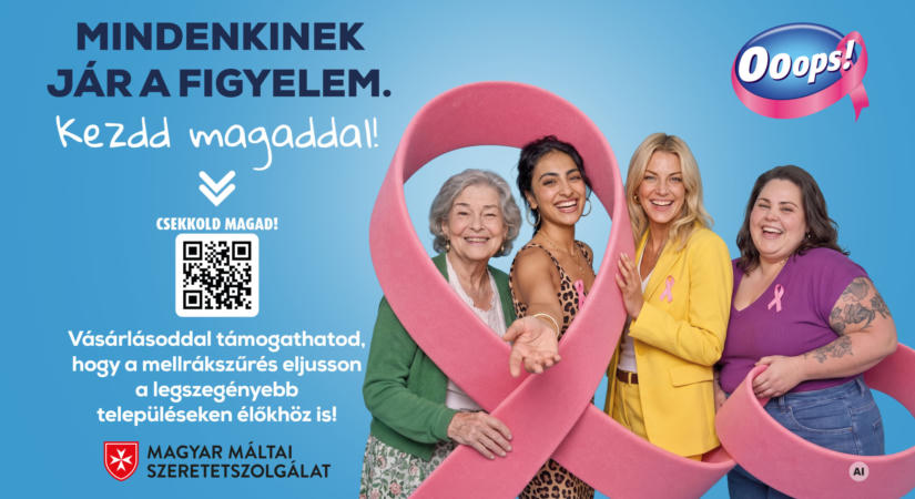 Új szerepet ad termékének a Vajda-Papír: az Ooops! csomagolása a mellrák-prevenció felületévé válik