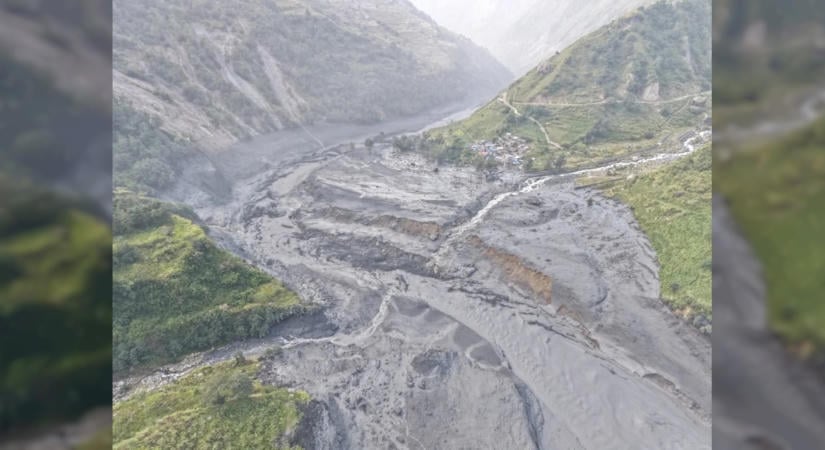 Földcsuszamlás miatt árad a Budhi Gandaki folyó Nepálban