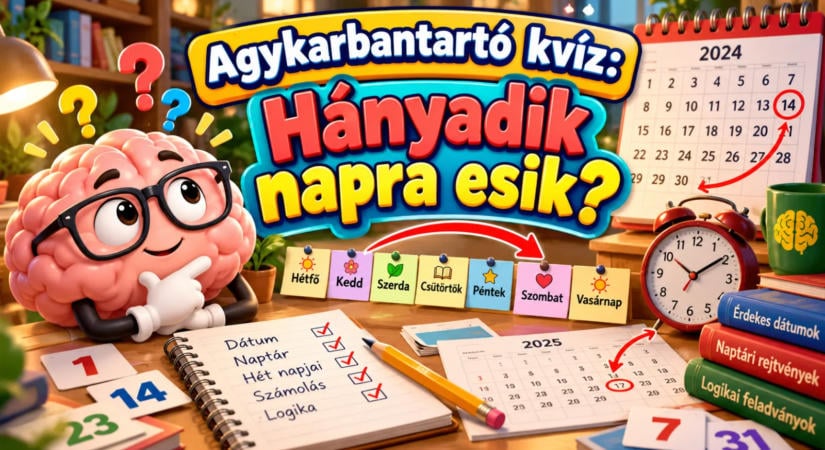 Agykarbantartó kvíz: Hányadik napra esik?