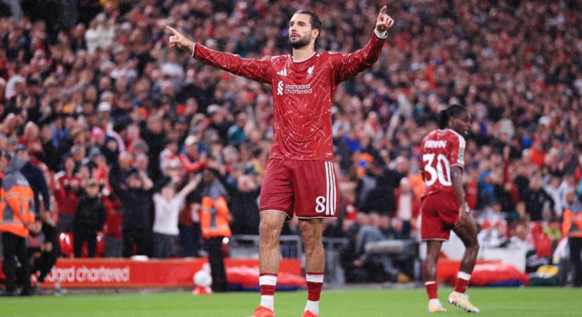 Szoboszlai Dominik nyerte a Liverpool hónap góljának járó díját