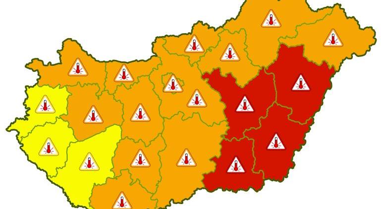 Rendkívüli hőségre, zivatarokra és viharos szélre figyelmeztetnek