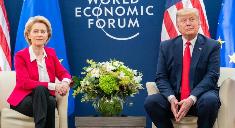 Kiakadt Donald Trump Ursula von der Leyen tervére