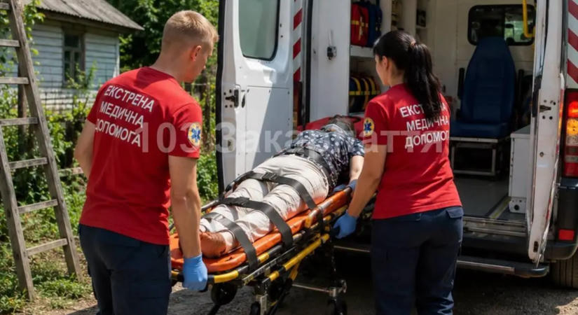 Létráról zuhant le egy nő az Ungvári járásban, gerince és medencéje is eltört