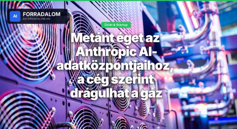 Metánt éget az Anthropic AI-adatközpontjaihoz, a cég szerint drágulhat a gáz